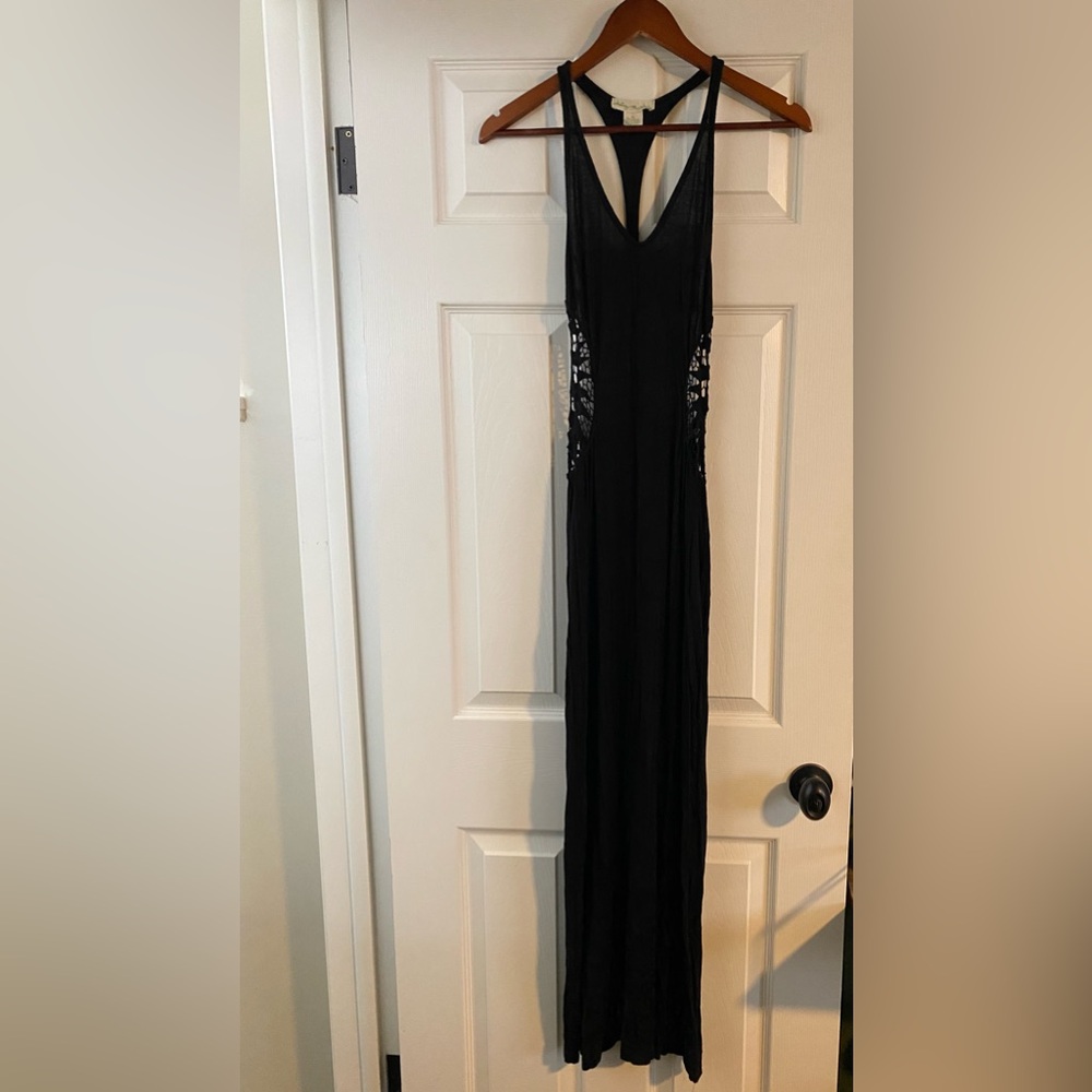 Staring at Stars - Sexy Backless Black Maxi Dress - Size XS